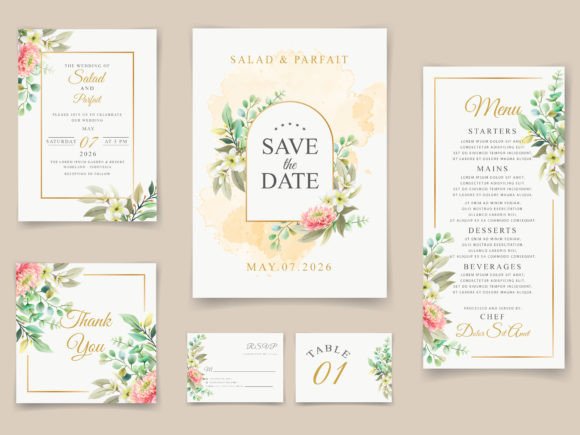 Download Beautiful Floral Wedding Invitations - Floral Collection