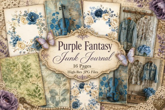 Download Vintage Blue Floral Botanical Paper - Floral Collection
