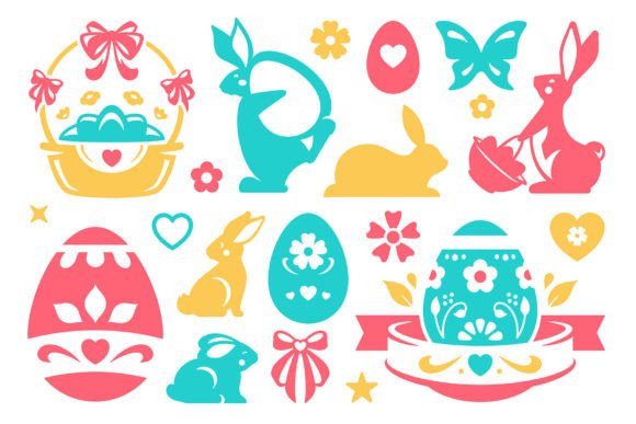 Download Easter Holiday Decor Element Vector Set - Holiday decor Collection