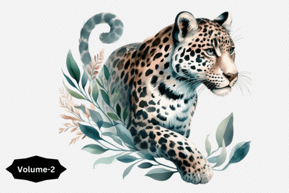 Download Boho Watercolor Leopard Clipart Vol &ndash;2 - Boho Collection