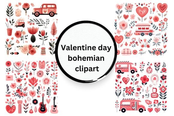 Download Valentine Day Bohemian Clipart - Bohemian clipart Collection