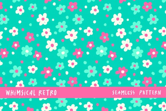 Download Whimsical Retro Flower Floral Background - Floral Collection