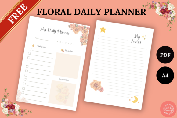 Download Free Printable Floral Daily Planner - Floral Collection