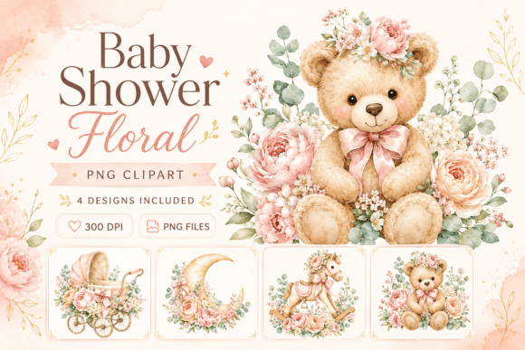 Download Baby Shower Floral PNG Clipart - Floral Collection
