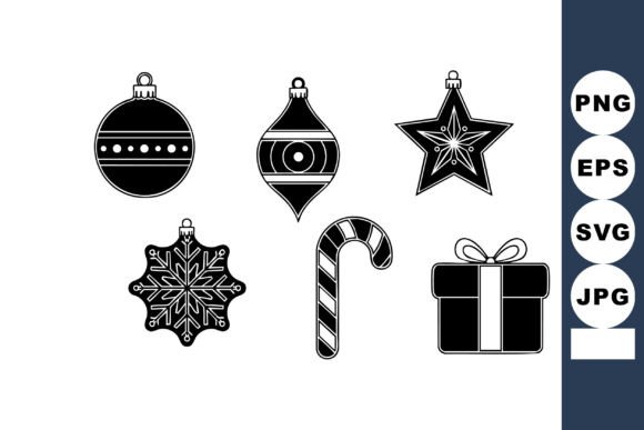 Download Christmas Holiday Decorations Vector Set - Holiday decor Collection